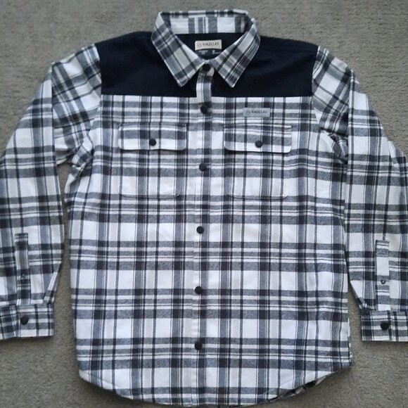 NEW Magellan Western Plaid Flannel Shacket Men's XL Classic Fit Long Sleeves - Picture 1 of 9